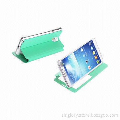 Leather Cases for Samsung Galaxy Note 3, N9000 with Visible Window and Stand Function, OEM Orders